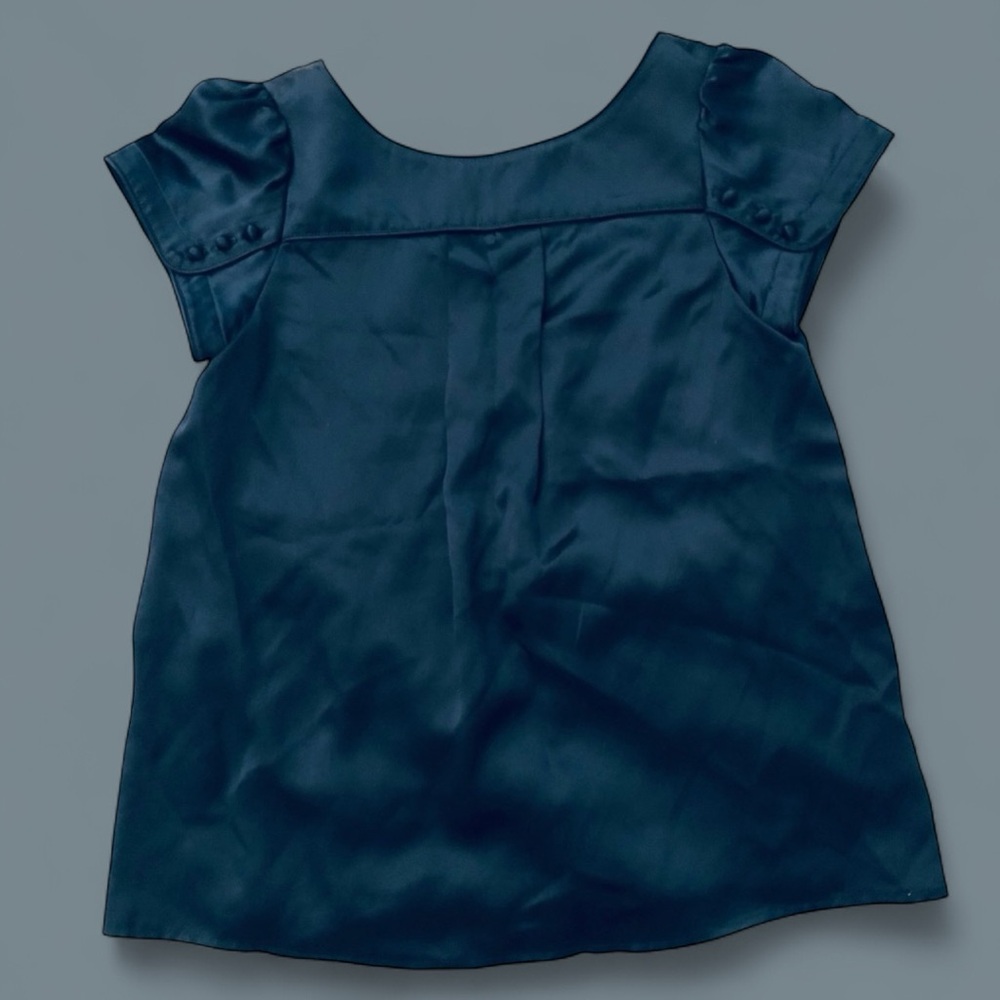 Silk Navy Blue blouse by  LBD size XS